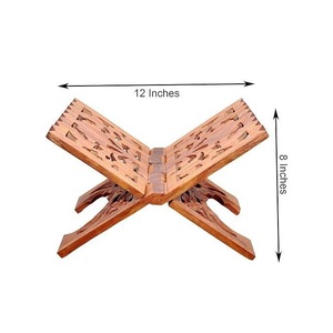 Elegante Soporte de Madera Tallada para Libros, Diseño Religioso Antiguo, Atril Tradicional para Leer el Corán y la Biblia - Product Image 4