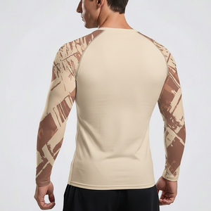 Camiseta de Compresión de Manga Larga para Hombre, con Protección Solar UPF50+, de Secado Rápido, con Estampado Personalizado al por Mayor, para Surf y Natación - Product Image 3