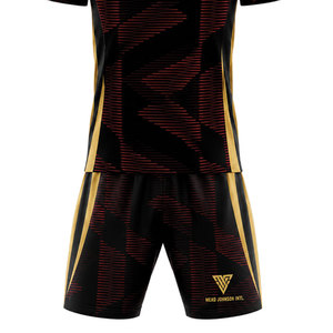 Maillots de foot imprimés en gros, maillots de foot personnalisés, tenues de sport respirantes et à séchage rapide en polyester, uniformes pour tournois de foot - Product Image 5