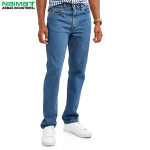 Exportateur de jeans traditionnels délavés à la pierre, fournisseur de pantalons basiques à cinq poches, bas de pyjama en denim de coton de qualité supérieure en gros - Product Image 1
