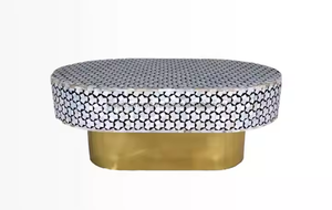 Nuevo diseño de incrustaciones de hueso moderno hecho a mano duradero de alta calidad personalizable mesa de centro hogar Hotel uso sala de estar muebles artesanales - Product Image 2