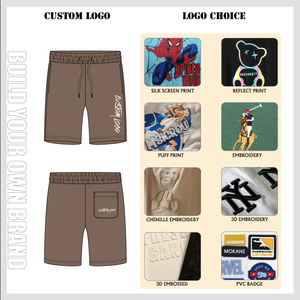 Shorts pour hommes High Street personnalisés avec poches, style utilitaire, en coton épais, décontractés, respirants, pour l'été - Product Image 6