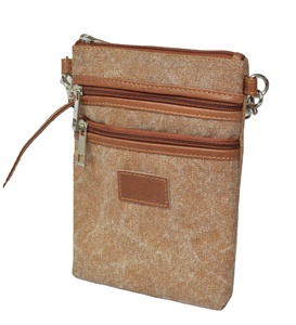 Bolso de hombro Vintage para mujer y niña, organizador de lona con triple cremallera, cruzado hipster - Product Image 3