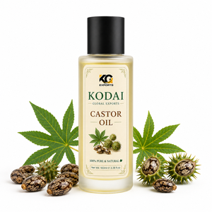 Aceite de Ricino 100% Puro y Natural, Prensado en Frío, para el Cuidado del Cabello y la Piel, 110 ml, Enchufe Estadounidense, Botella de Exportación, Logotipo Personalizado de Tamil Nadu - Product Image 1