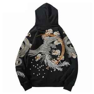 Sweat à capuche pour homme en polyester et coton, doublé polaire, respirant, coupe-vent, imprimé numérique, coupe classique, broderie - Product Image 2
