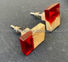 Poignées de porte en bois personnalisées boutons pour la maison armoires de cuisine poignées de meubles bouton forme ronde avec laiton qualité Standard - Product Image 2