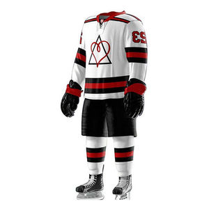Prix de gros Nouveau maillot de hockey sur glace surdimensionné OEM personnalisé, style uniforme avec impression par sublimation, nom de l'équipe inclus - Product Image 4