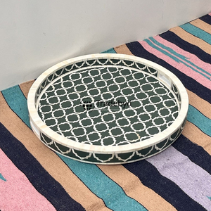 Bandeja de Servir Decorativa de Lujo con Incrustaciones de Hueso, Diseño Moderno, Tradebyd - Product Image 5