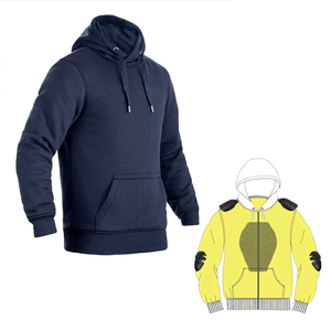 Hoodie moto en Kevlar le plus vendu, entièrement protecteur, doublé polaire, avec protections, respirant, style streetwear, OEM - Product Image 1