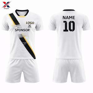 Ensemble de maillots et shorts de football élégants, respirants et à séchage rapide, en tissu 100% polyester, unisexe, pour adultes, vêtements d'équipe - Product Image 5