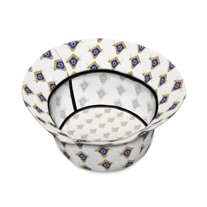 Master Mason Blue Lodge Bucket <b>Hat</b> - Premium Cotton Square & Compass G Beach <b>Hat</b> - Product Image 2