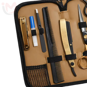 Barber Hair Cutting Scissors Kit with <b>Razor</b> | Salon Grooming Professional Tool <b>Set</b> Strong Hold A+ Grade Stainless Steel - Product Image 3