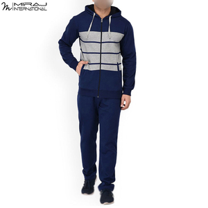 2026 Comfortable Premium Quality <b>Men</b>’s Active Tracksuits Contrast Striped Design Zip-Up Hoodie & Comfortable Trousers - Product Image 4