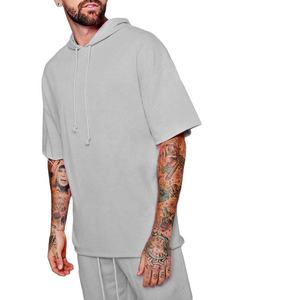 Wholesale High Quality Streetwear <b>Slim</b> <b>Fit</b> Outfit Outdoor Two Piece Track <b>Shorts</b> Set Fitness <b>Shorts</b> Jogger with Hoodie <b>Short</b> Set - Product Image 1