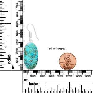 Boucles d'oreilles plaquées argent naturel avec pierre précieuse Shattuckite, formes multiples, cadeaux tendance pour elle, pour femme, pour soirée - Product Image 3