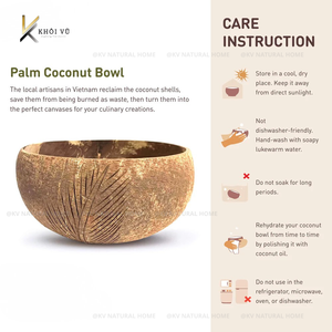Handmade Carved Coconut Smoothie Bowl Modern Style Natural Finish Food Serving Dish Eco Friendly Party Gifting KV NATURAL HOME - Product Image 4