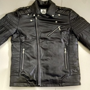 Premium Real <b>Leather</b> <b>Jacket</b> for <b>Men</b> Featuring Zipper Closure Nonwoven Fabric Finished Eco-Friendly Vintage Winter Outerwear - Product Image 5