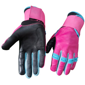 Guantes de Bateo de Cuero Rosa SAAR INDUSTRIES con Cierre de Velcro, Duraderos, para Entrenamiento, Unisex, para Adultos, Mano Izquierda, Ecológicos - Product Image 1