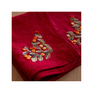 Cute Doggie Quotes Design Brodé GOTS Certifié 100% Coton 18x28 Pouces 180 GSM Durable Élégant Nouveaux Ensembles de Serviettes de Cuisine Douces - Product Image 4