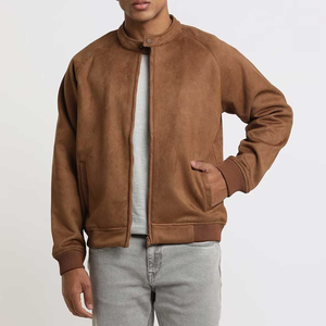 Best Quality Winter <b>Men's</b> Bomber <b>Jacket</b> Breathable Cheap Price Brown Color Design <b>suede</b> <b>jacket</b> <b>suede</b> brown <b>jacket</b> - Product Image 1