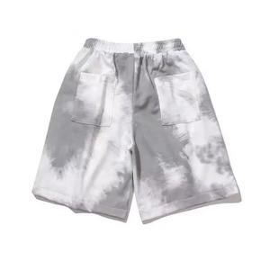 Pantalones Cortos Estampados con Lavado Ácido para Hombre, Uso Diario Informal, Tela de Algodón Suave, Cintura Elástica, Pantalones Cortos Vintage Estampados en Línea - Product Image 5