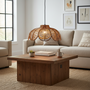 Vintage Style Handmade Rattan Lampshade Natural Woven Pendant Light Shade Eco Friendly Home Decor Lighting Vietnam Factory - Product Image 5