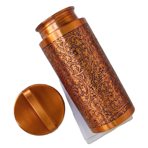 Best Selling Engraved <b>Copper</b> Water <b>Bottle</b> Hot Trendy Metal <b>Drinking</b> <b>Bottle</b> For Home Offices Gym Vintage Rustic Drink Vessel - Product Image 5