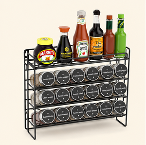 Display <b>Stand</b> Multipurpose Countertop Metal Storage <b>Shelf</b> with Stackable Three Spacious Tiers Paper Towel Holder and Kitchen - Product Image 3