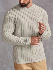 Pull en tricot pour homme de haute qualité, pull d'hiver en tissu doux, chaud et confortable, à manches longues, décontracté, tricot tendance pour le bureau - Product Image 2