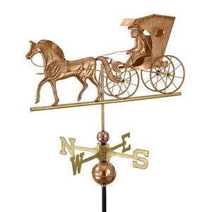 Horse Weather <b>Vane</b> With Compass Directions Outdoor Garden Ornament Traditional Style Metal Finish - Product Image 3