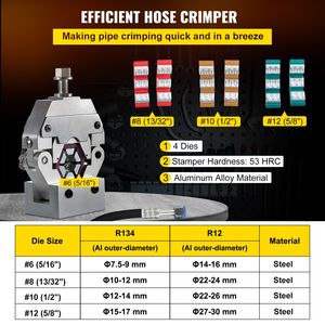 Kit Crimpatrice Manuale per Tubi AC Hydra Krimp 71550, Crimpatrice Portatile per Riparazione Impianti di Climatizzazione - Product Image 5