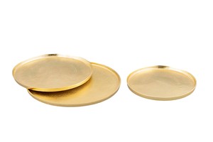 ถาดเสิร์ฟอลูมิเนียมดีไซน์ใหม่สุดหรูหราทันสมัยพร้อมปีกตกแต่งเคลือบนิกเกิลสำหรับเสิร์ฟผลไม้อบแห้ง - Product Image 5