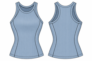 Top Corto de Mujer con Ribete en Contraste de Nylon y Spandex, Top Personalizado con Ribete en Contraste para Actividades al Aire Libre - Product Image 2