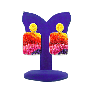 เครื่องประดับทำมือสำหรับผู้หญิง ประดับด้วยลูกปัดเม็ดเล็กสีรุ้งแบบนามธรรม น้ำหนักเบา ดีไซน์ใหม่ปี 2023 สำหรับเทศกาลอีสเตอร์และคริสต์มาส โดย MULTI CRAFT - Product Image 5