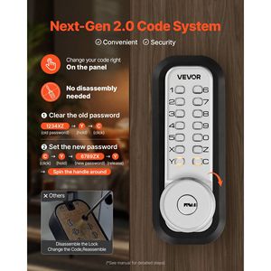 Serratura Meccanica con Tastierino Numerico a Pulsante Singolo 2.0, Combinazione Senza Chiave, Codice 4-7 Cifre, per Porte, Serrature Intelligenti - Product Image 4