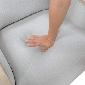 Moderno 1pc sedia girevole grigio accento mobili con lusso Comfort legno rifinitura braccio per soggiorno - Product Image 5