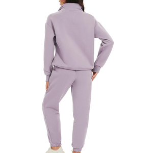 Customized Logo Front Half Zip <b>Long</b> Sleeve Pullover 1/4 Half Zip <b>Sweatshirts</b> for Women With Pockets Personalized Design - Product Image 3