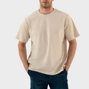 เสื้อยืดคุณภาพสูงขายส่ง 100% ผ้าฝ้าย สำหรับผู้ชาย เสื้อยืดเรียบๆ สั่งพิมพ์ลาย DTG ได้ เสื้อยืดโอเวอร์ไซส์ สีพื้น - Product Image 5