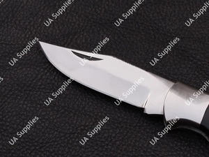 Couteau pliant professionnel artisanal en acier inoxydable pour la chasse, le camping et les activités de plein air, OEM/ODM, verrouillage arrière, manche en résine époxy, 58 HRC, garantie 3 ans - Product Image 4