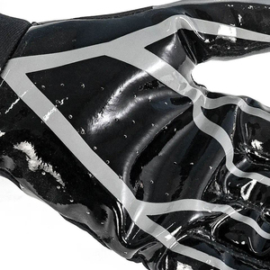 Guantes de Fútbol Americano Súper Adhesivos con Diseño de Logotipo Personalizado, Guantes de Fútbol Americano para Receptor, Tallas para Adultos y Jóvenes, Color Negro - Product Image 3