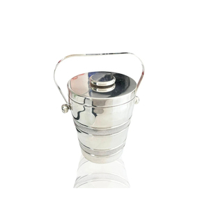 Stainless Steel Mirror Finished Metal Bucket Handle Durable Multipurpose Design for Gardening Indoor Outdoor <b>Ice</b> Holding Supply - Product Image 1