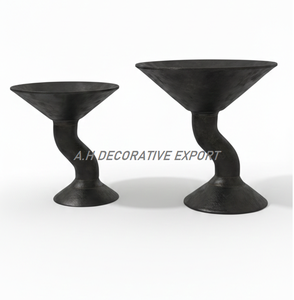 Modernos Floreros Decorativos de Aluminio con Base Curva para Bodas, Centros de Mesa Ecológicos, Soportes Florales Rústicos con Pedestal - Product Image 3