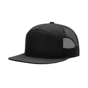 Gorra de camionero de lona a rayas 2025 personalizada, gorra de malla Snapback de 7 paneles para viajes al aire libre y escenas de playa, estilo de imagen - Product Image 5