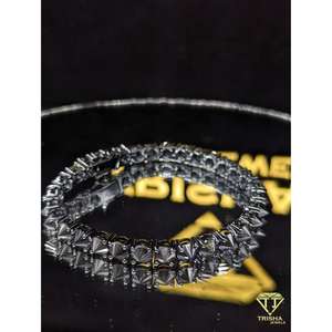 Bracelet tennis en moissanite de qualité supérieure, coupe ronde brillante classique, argent 925 avec certification IGI, plaqué argent pour unisexe - Product Image 5