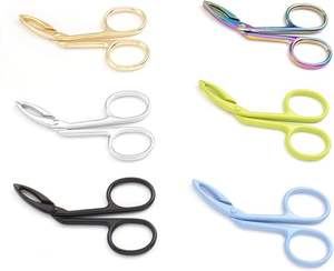 Pinzas de Depilar de Acero Inoxidable de Primera Calidad con Punta Inclinada y Mango de Tijera, Forma Recta para Eliminar Vello - Product Image 1