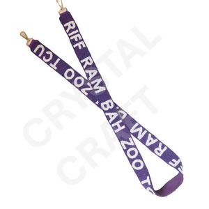 CRYSTAL CRAFT Clemson Tigers Beaded <b>Webbing</b> <b>Strap</b> Vintage Fashionable Raised Text Eco-Friendly Handbag Accessory Purple Orange - Product Image 3