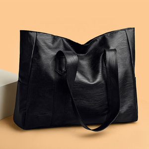 Bolso Tote de Cuero Clásico Marrón Estilo 2026, Diseño Abierto y Minimalista para Uso Diario - Product Image 5