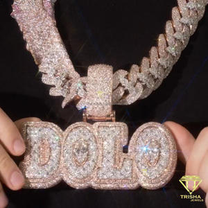 Collier pendentif signe du zodiaque de luxe, cultivé en laboratoire, style hip-hop glacé, bijou audacieux de luxe pour la vente en gros - Product Image 2