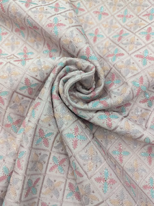 Tissu géotextile personnalisé léger en coton et lin brodé 100 GSM tissé pour sacs et housses, ignifuge, fabricant OEM ODM - Product Image 2