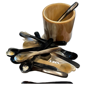 Cucharas Premium de Cuerno de Búfalo y Buey para Colecciones de Vajillas, Cuchara de Cuerno de Buey para Regalos, Cuchara de Cuerno de Buey Segura para Alimentos para Uso Diario - Product Image 4